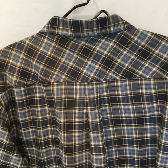 O'Neill Men's Long Sleeve Button Front Cotton Blend Dress Shirt Sz XL Blue Plaid - Picture 8 of 8